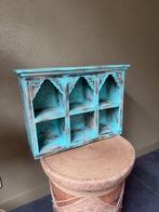 Altaar wandkast Bali Indonesie houtsnijwerk wandplank groen, Huis en Inrichting, Verburgt Vintage, Nieuw, Ophalen of Verzenden