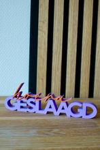 3D geprint woordbeeld, Hobby en Vrije tijd, Feestartikelen, Ophalen of Verzenden, Zo goed als nieuw