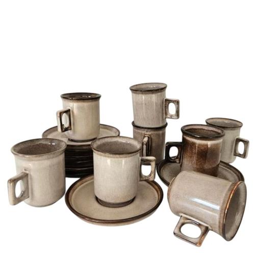 Vintage Huizen Holland 3x kop en schotels Amsterdam grijs, Huis en Inrichting, Keuken | Servies, Zo goed als nieuw, Kop(pen) en/of Schotel(s)