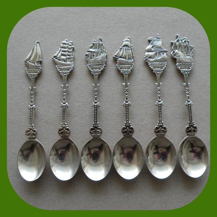 Lepeltjes Antieke Zeilschepen, Antiek en Kunst, Antiek | Bestek, Verzenden