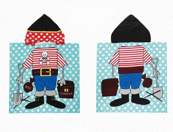 Handdoekponcho met capuchon - Piraat - Sneldrogend - Nieuw, Kinderen en Baby's, Kinderkleding | Kinder-zwemkleding, Nieuw, Badponcho
