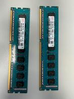 2 stuks 2 GB Hynix 2GB 1Rx8 PC3 12800E DDR3-1600, Ophalen of Verzenden, Zo goed als nieuw, DDR3, Desktop