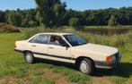 Audi 100 2.2 CC  c3 type 44 1986 oldtimer, Auto's, Voorwielaandrijving, 137 pk, 1210 kg, Wit