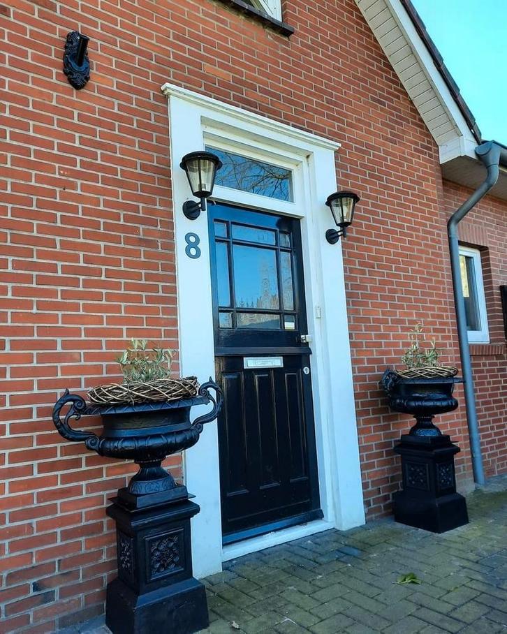 Gietijzeren tuinvazen tuinvaas bloempot bloembak op sokkel, Tuin en Terras, Tuinvazen, Nieuw, Ophalen