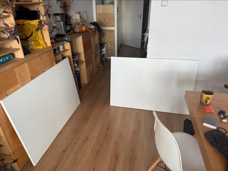 2x desktop white mouse friendly 120x80 cm, Huis en Inrichting, Bureaus, Zo goed als nieuw, Ophalen