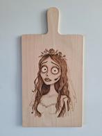 Beukenhouten borrelplank met afbeelding de Corpse Bride, Ophalen of Verzenden
