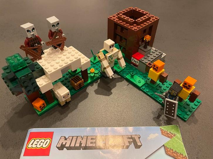 Lego Minecraft De Pillager Buitenpost 21159, Kinderen en Baby's, Speelgoed | Duplo en Lego, Zo goed als nieuw, Lego, Complete set