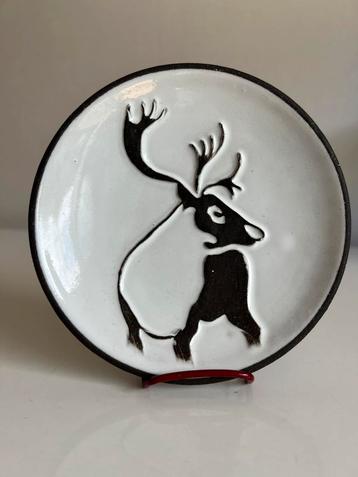 Vintage GLIT Ijslands Wandbordje Moose Rendier Relief 60’s beschikbaar voor biedingen