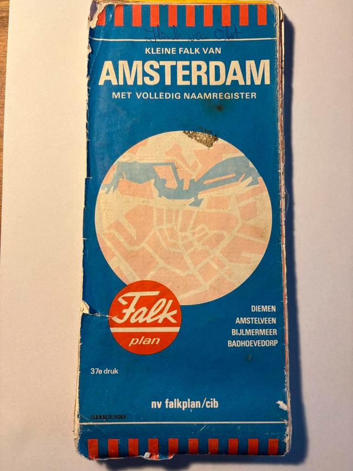 Amsterdam Plattegrond - Falk Plan 37e Druk, Boeken, Atlassen en Landkaarten, Gelezen, Landkaart, Nederland, 1800 tot 2000, Ophalen of Verzenden