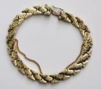 Antieke gouden schakel armband, veiligheids ketting, 14 krt, Verzenden, Goud