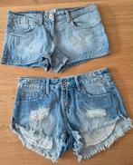 Meisjes/dames jeans, 2 stuks shorts mt 34 en S, Ophalen of Verzenden, Zo goed als nieuw, Meisje, Broek