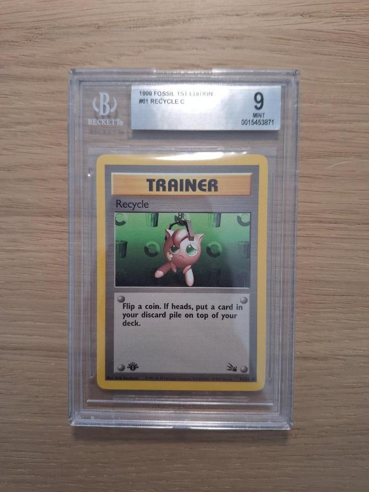 Recycle 61 1st Edition Nederlands Fossil Beckett 9, Hobby en Vrije tijd, Verzamelkaartspellen | Pokémon, Nieuw, Losse kaart, Ophalen of Verzenden