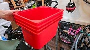 Trofast opbergbakken rood, 4 stuks beschikbaar voor biedingen