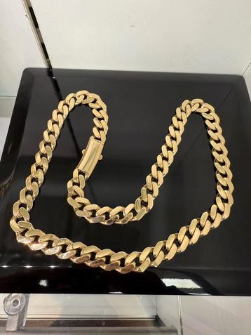 Prachtige 14k gouden dikke cuban / gourmet ketting beschikbaar voor biedingen