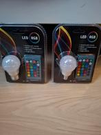 Led RGB lamp met afstandsbediening, Ophalen of Verzenden, Nieuw, E27 (groot), Led-lamp