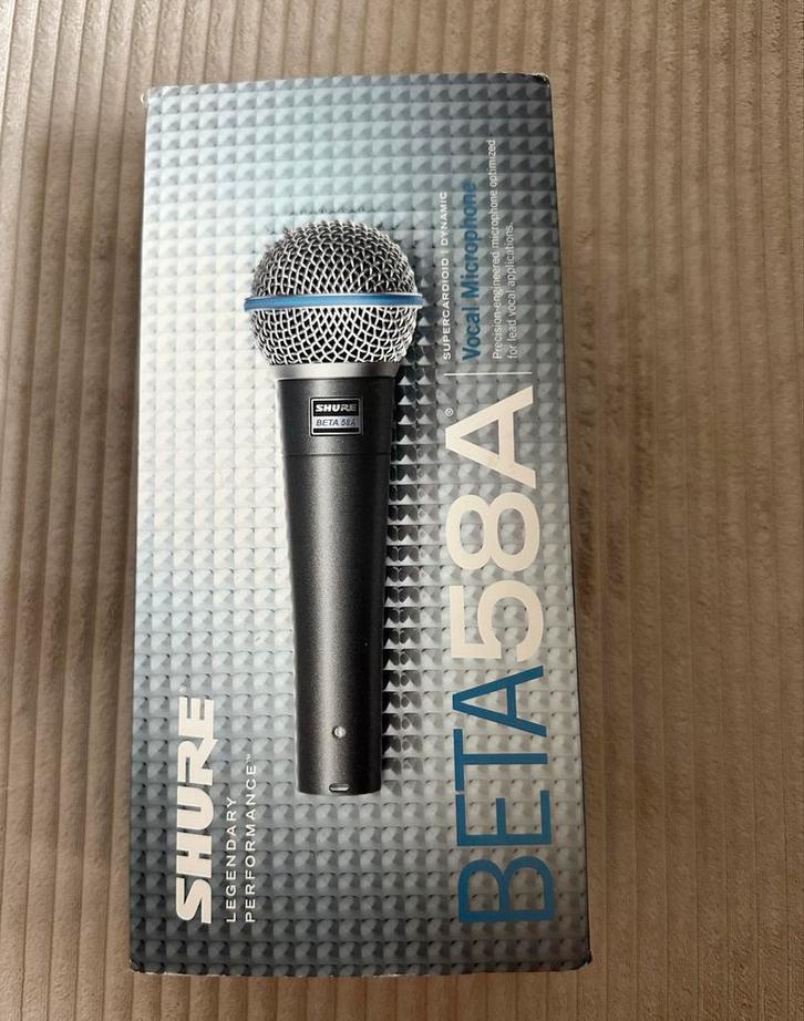 Shure Beta 58A Live Microfoon, Muziek en Instrumenten, Microfoons, Zo goed als nieuw, Zangmicrofoon, Ophalen of Verzenden