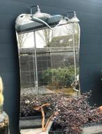 Leuke vintage spiegel met 2 lampjes., Ophalen, Rechthoekig, Minder dan 50 cm, Minder dan 100 cm