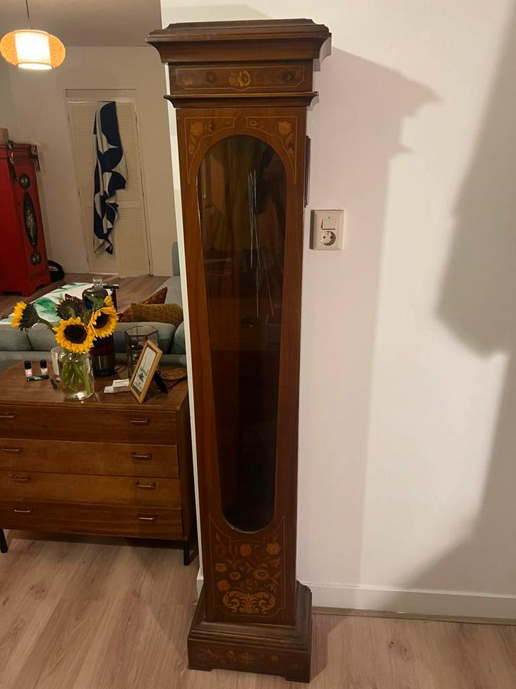 Vintage klokkenkast - Mid Century Design - zonder klok!, Antiek en Kunst, Antiek | Klokken, Ophalen