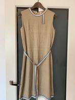 Unieke Vintage Jurk Saks Fifth Avenue M Jaren '50 Handgemaak, Maat 38/40 (M), Beige, Ophalen of Verzenden, Gedragen