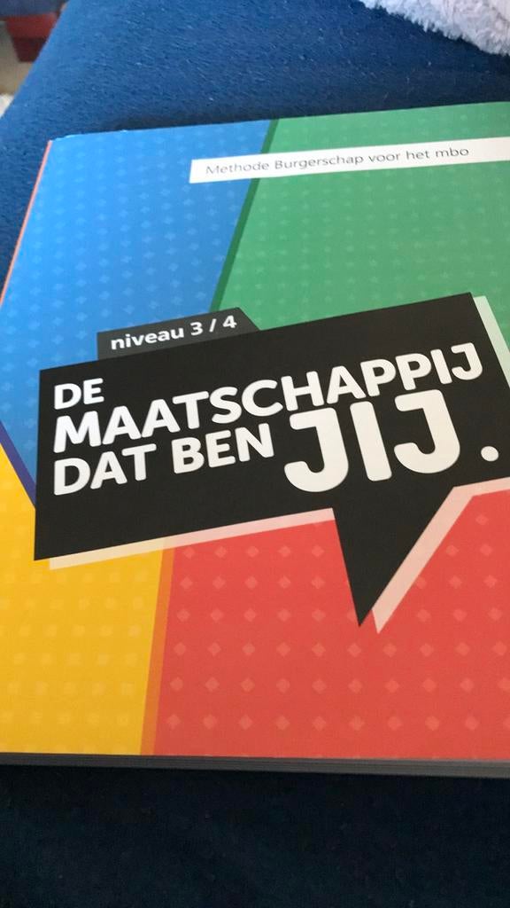 De Maatschappij Dat Ben Jij - MBO Burgerschap, Boeken, Ophalen of Verzenden, Zo goed als nieuw, MBO
