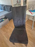 Zwarte Eetkamerstoel - Stof & Hout, Huis en Inrichting, Stoelen, Hout, Gebruikt, Zwart, Ophalen of Verzenden