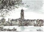 Deventer - ontwerp/illustrator Otto Dicke - Kunst/Art, Ophalen of Verzenden, Ongelopen, Overijssel