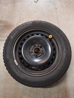 Winterbanden Continental 205/55/16 op stalen velg, Auto-onderdelen, Banden en Velgen, Ophalen, 16 inch, Banden en Velgen, 205 mm