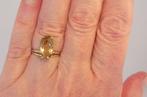 Massief 14 karaat gouden ring met Topaas, Verzenden, Geel, Met edelsteen, Dame