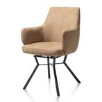 Nieuwe Armleuning stoelen, stof Camel, metalen poot 4-6-8-10, Huis en Inrichting, Stoelen, Ophalen, Bruin, Nieuw, Metaal