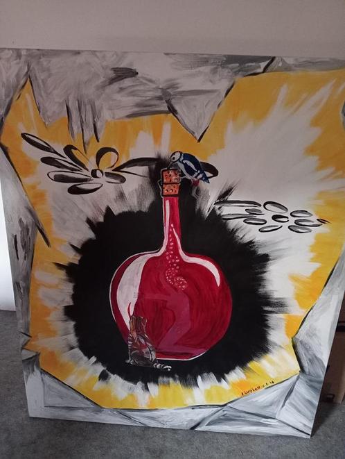 Groot apart schilderij, 100/120cm, moet weg!, Antiek en Kunst, Kunst | Schilderijen | Abstract, Ophalen