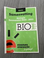 Examen Overzicht - samenvatting examenstof biologie havo, HAVO, Biologie, Ophalen of Verzenden, Zo goed als nieuw