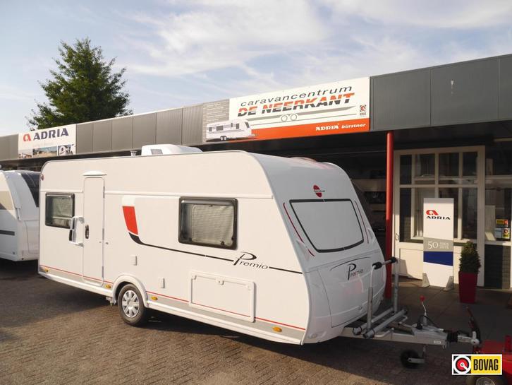Bürstner Premio 460 TS, Caravans en Kamperen, Caravans, Bedrijf, tot en met 4, 1000 - 1250 kg, Rondzit, Bürstner, Frans bed, Lengtebed
