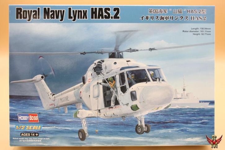 ROWASP | HobbyBoss 1/72 Royal Navy Lynx HAS.2, Hobby en Vrije tijd, Modelbouw | Vliegtuigen en Helikopters, Nieuw, Helikopter