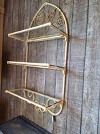 Brocante wandkastjes met glazen plankjes, Ophalen, Gebruikt, Onbekend, Onbekend