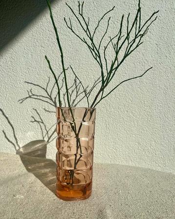 Vintage vazen Luminarc Windsor lichtroze glaswerk interieur beschikbaar voor biedingen