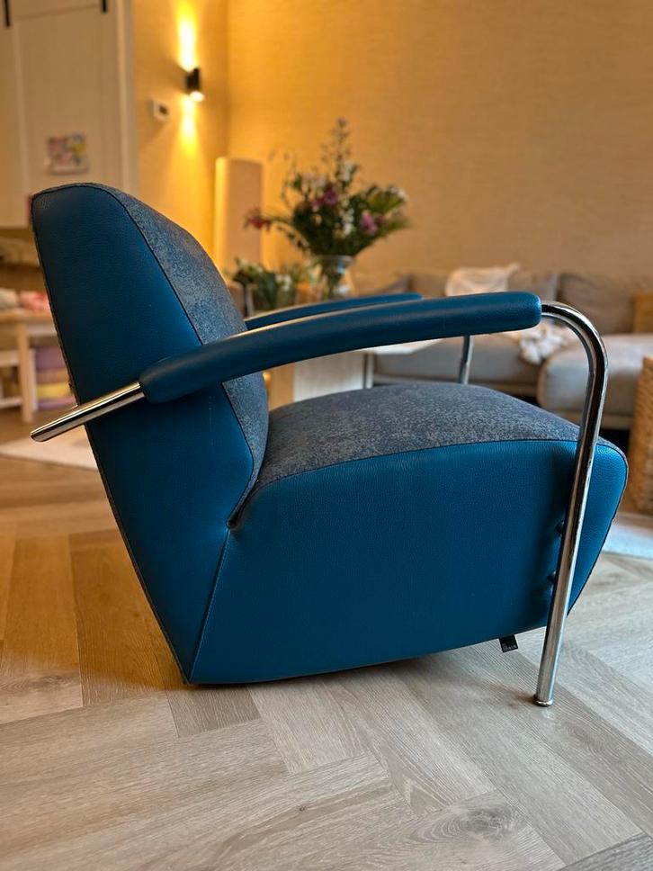 Leolux Scylla Fauteuil - Design Klassieker, Huis en Inrichting, Fauteuils, Zo goed als nieuw, Leer, 75 tot 100 cm, Ophalen