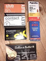 5 lege munitiedoosje .22 en 1x 9mm, Verzamelen, Militaria | Algemeen, Ophalen of Verzenden, Overige soorten, Nederland, Hulzen of Bodemvondsten