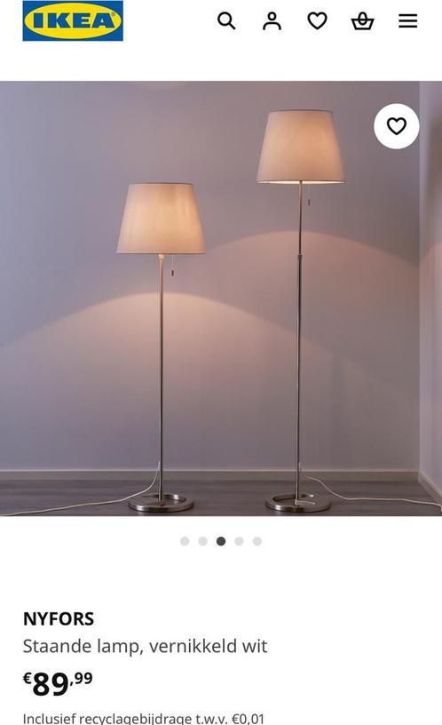 Ikea vloerlamp Nyfors, Huis en Inrichting, Lampen | Vloerlampen, Zo goed als nieuw, 150 tot 200 cm, Ophalen