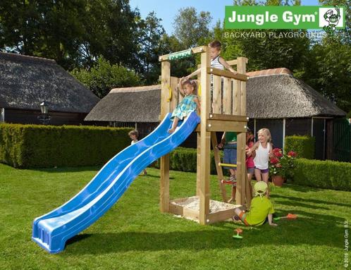 Jungle Gym kit Tower, Kinderen en Baby's, Speelgoed | Buiten | Speeltoestellen, Zo goed als nieuw, Glijbaan, Zandbak, Ophalen of Verzenden
