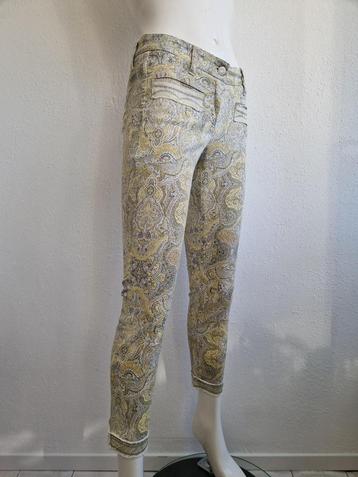 Cambio cropped pantalon Luise. Maat 34, Geel/print. beschikbaar voor biedingen