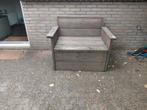 Steigerhouten loveseat/loungestoel voor in de tuin, Tuin en Terras, Ophalen, Gebruikt, Hout