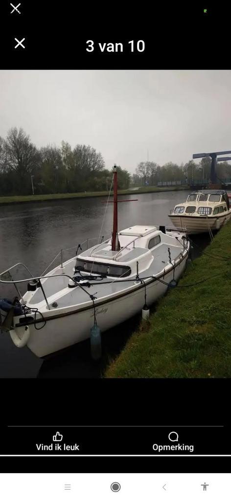 Youet golif te koop mooie kajuit boot, Watersport en Boten, Zeilen en Zeiltoebehoren, Zo goed als nieuw, Minder dan 15 m², Ophalen