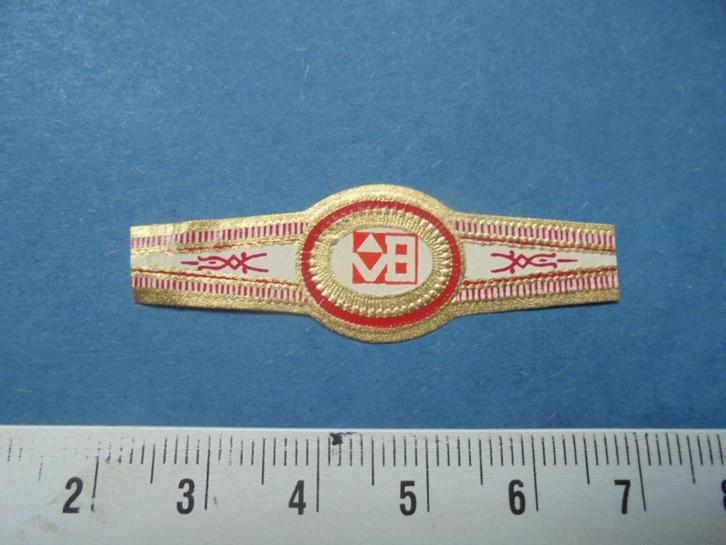 Oude sigarenband vB (merk onbekend), Verzamelen, Rookartikelen, Aanstekers en Luciferdoosjes, Zo goed als nieuw, Sigarenbandjes