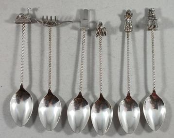 6 zilveren koffielepels Kunstwerken antiek 835 zilver beschikbaar voor biedingen