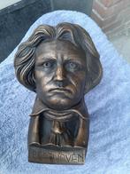 Beeld, hoofd van Ludwig Van Beethoven, donkerbruin, EGL.L.V, Ophalen of Verzenden
