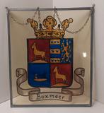 Boxmeer, wapen Oud Gemeente Boxmeer, H. Etman, glas in lood, Antiek en Kunst, Antiek | Wandborden en Tegels, Ophalen of Verzenden
