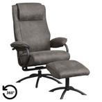 NIEUWSTAAT | Relaxfauteuil incl. hocker| Ligstoel Leenbakker, Ophalen of Verzenden, Zo goed als nieuw, Minder dan 75 cm, 50 tot 75 cm