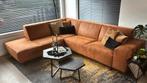 Cognac suède/nubuck hoekbank Giant van Montel, Ophalen, Gebruikt, Industrieel/landelijk, Hoekbank
