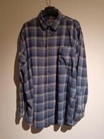 Heren overhemd flanel lange mouw, maat 3 XL, Gedragen, Overhemd, Blauw, Verzenden