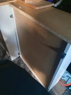 1 persoonsbed met bedbodem en lades, Huis en Inrichting, Slaapkamer | Bedden, Ophalen, 90 cm, Eenpersoons, Wit